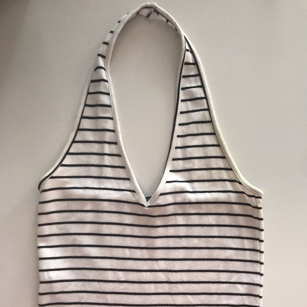 AMAZING black & white striped Crop Top from Brandy